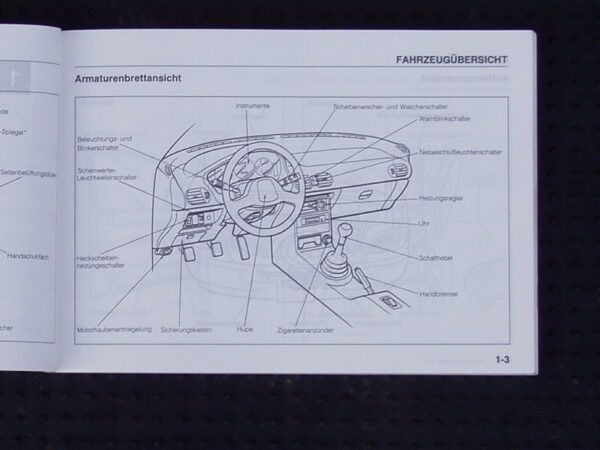 Bordbuch Bordmappe Mazda 121 DB 90 - 95 Owners Manual – Bild 7