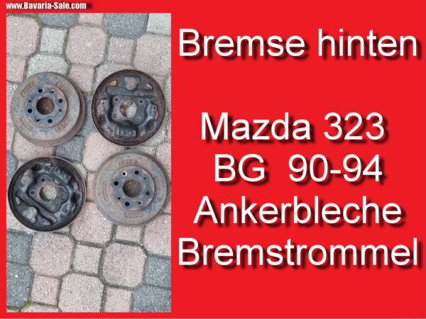 Bremse hinten Ankerbleche Mazda 323 BG 90 - 95 Bremstrommel