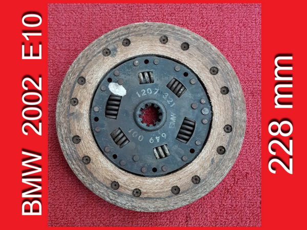 Mitnehmerscheibe Kupplung BMW 1602 2002 E10 Kupplungsscheibe 228 mm  21211223097