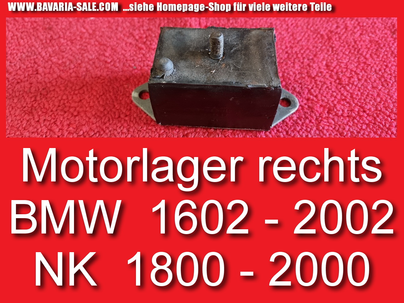 Gummilager Motor BMW 1602 2002 E10 NK 2000 Motorlager 1104588 11811104588