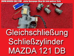 Schließzylinder Gleichschließung 4 Zylinder 1 Schlüssel Mazda 121 DB 90-95