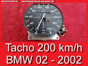Tachometer 200 km/h Kombiinstrument Tacho odometer BMW 2002 E10 1973-76 62121357654