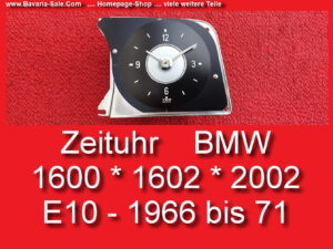 Uhr Zeituhr Kombiinstrument BMW 1600 1602 2002 E10 1966-71 62111350086