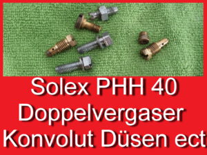 Solex Doppelvergaser Konvolut Düsen Schrauben  BMW1602 2002 ti NK 2000 CS